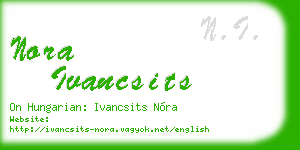 nora ivancsits business card
